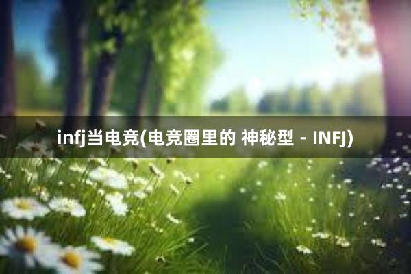 infj当电竞(电竞圈里的 神秘型 - INFJ)