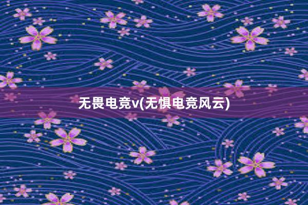 无畏电竞v(无惧电竞风云)