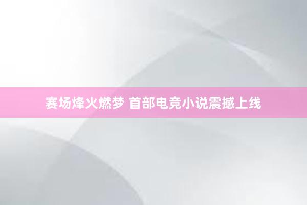 赛场烽火燃梦 首部电竞小说震撼上线