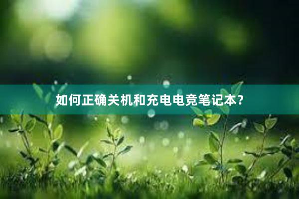 如何正确关机和充电电竞笔记本？