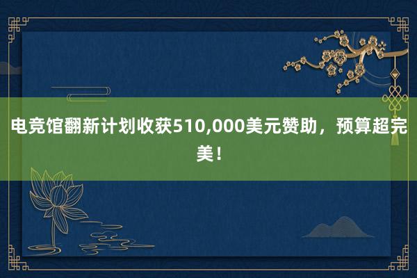 电竞馆翻新计划收获510，000美元赞助，预算超完美！