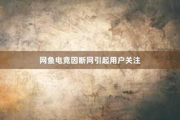 网鱼电竞因断网引起用户关注