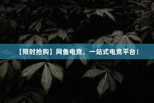 【限时抢购】网鱼电竞，一站式电竞平台！